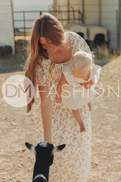 Clementine Bordeaux Arbor Floral Dress - DM Exclusive - Maternity Friendly - Nursing Friendly