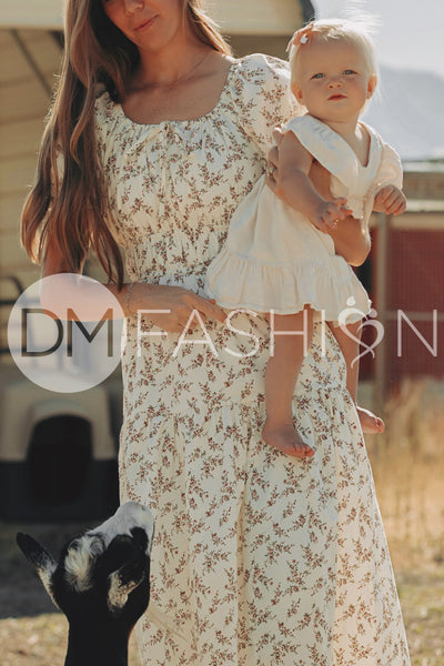 Clementine Bordeaux Arbor Floral Dress - DM Exclusive - Maternity Friendly - Nursing Friendly