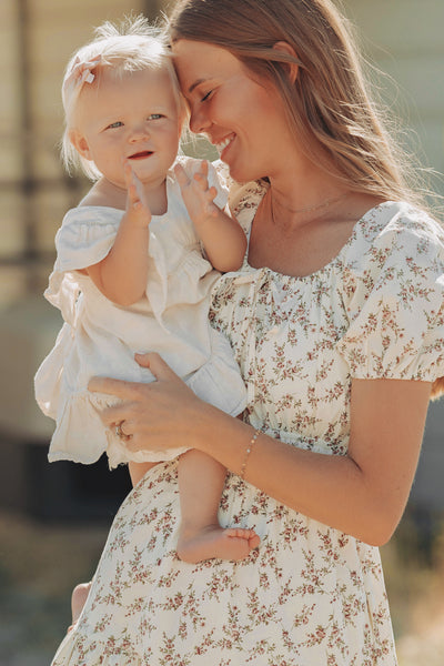 Clementine Bordeaux Arbor Floral Dress - DM Exclusive - Maternity Friendly - Nursing Friendly