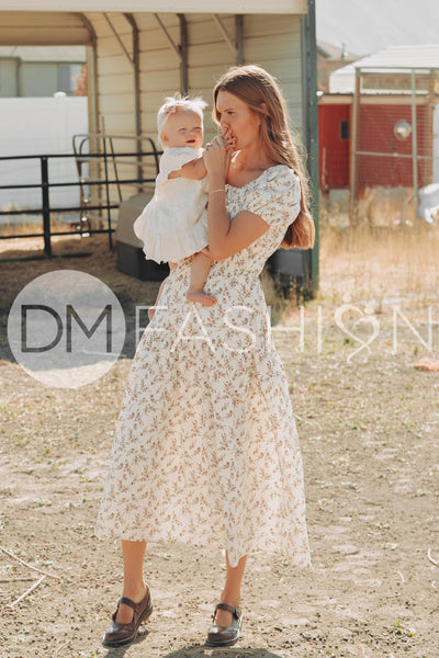 Clementine Bordeaux Arbor Floral Dress - DM Exclusive - Maternity Friendly - Nursing Friendly