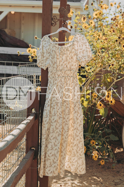 Clementine Bordeaux Arbor Floral Dress - DM Exclusive - Maternity Friendly - Nursing Friendly
