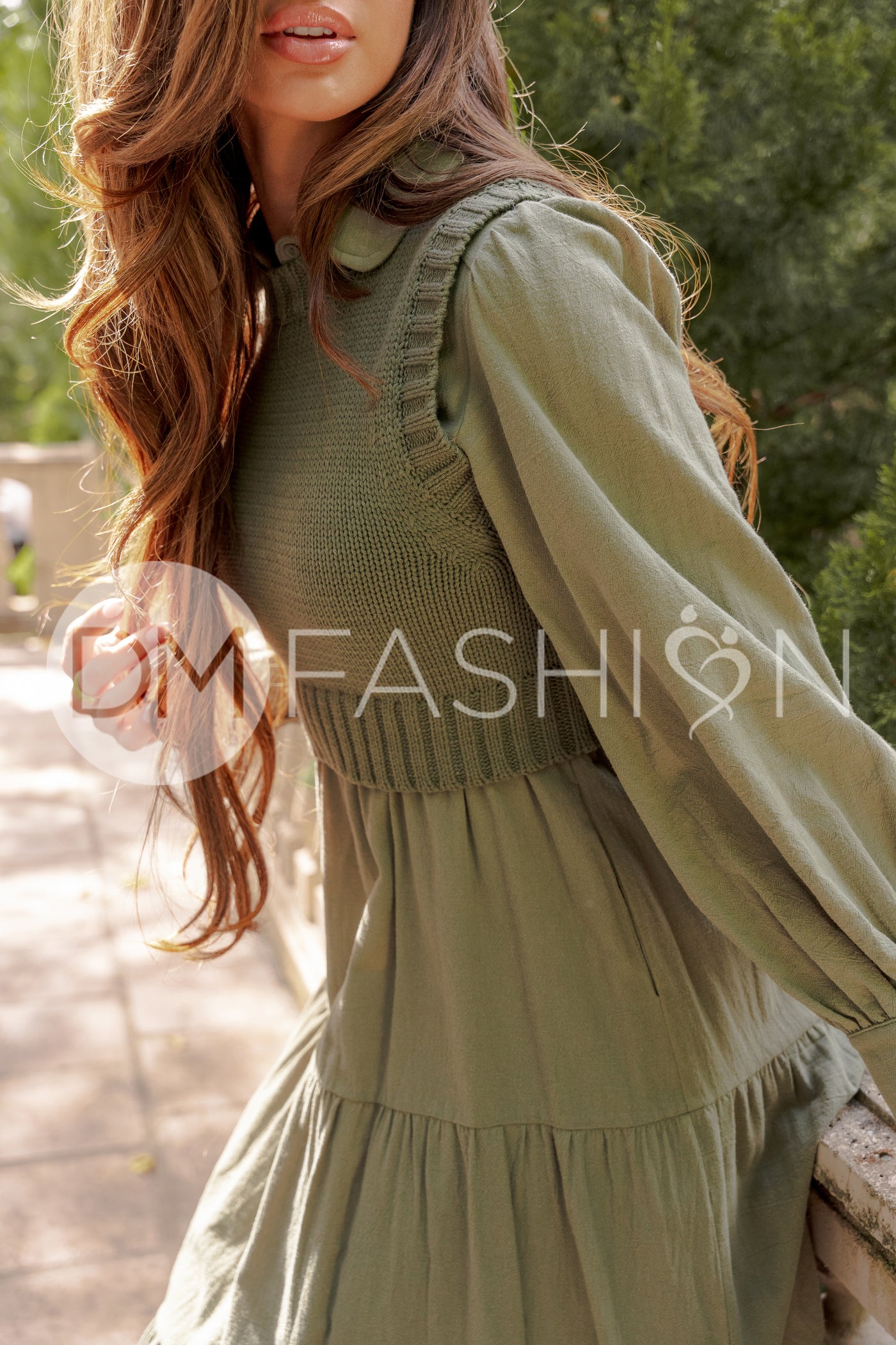 Angelica Olive Green Sweater Dress - DM Exclusive - Nursing Friendly - Restocked