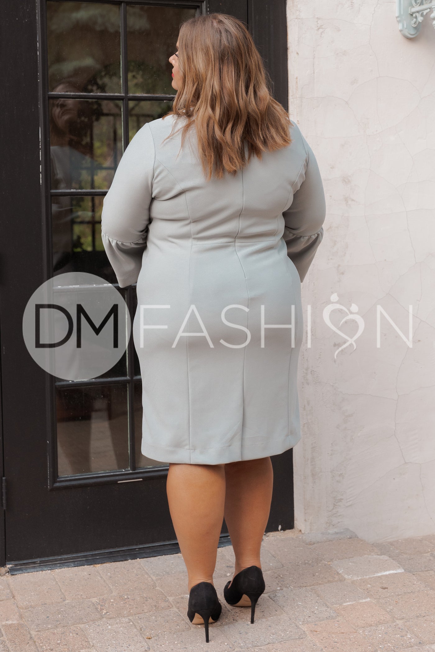 Grace Misty Blue Sheath Dress - DM Exclusive