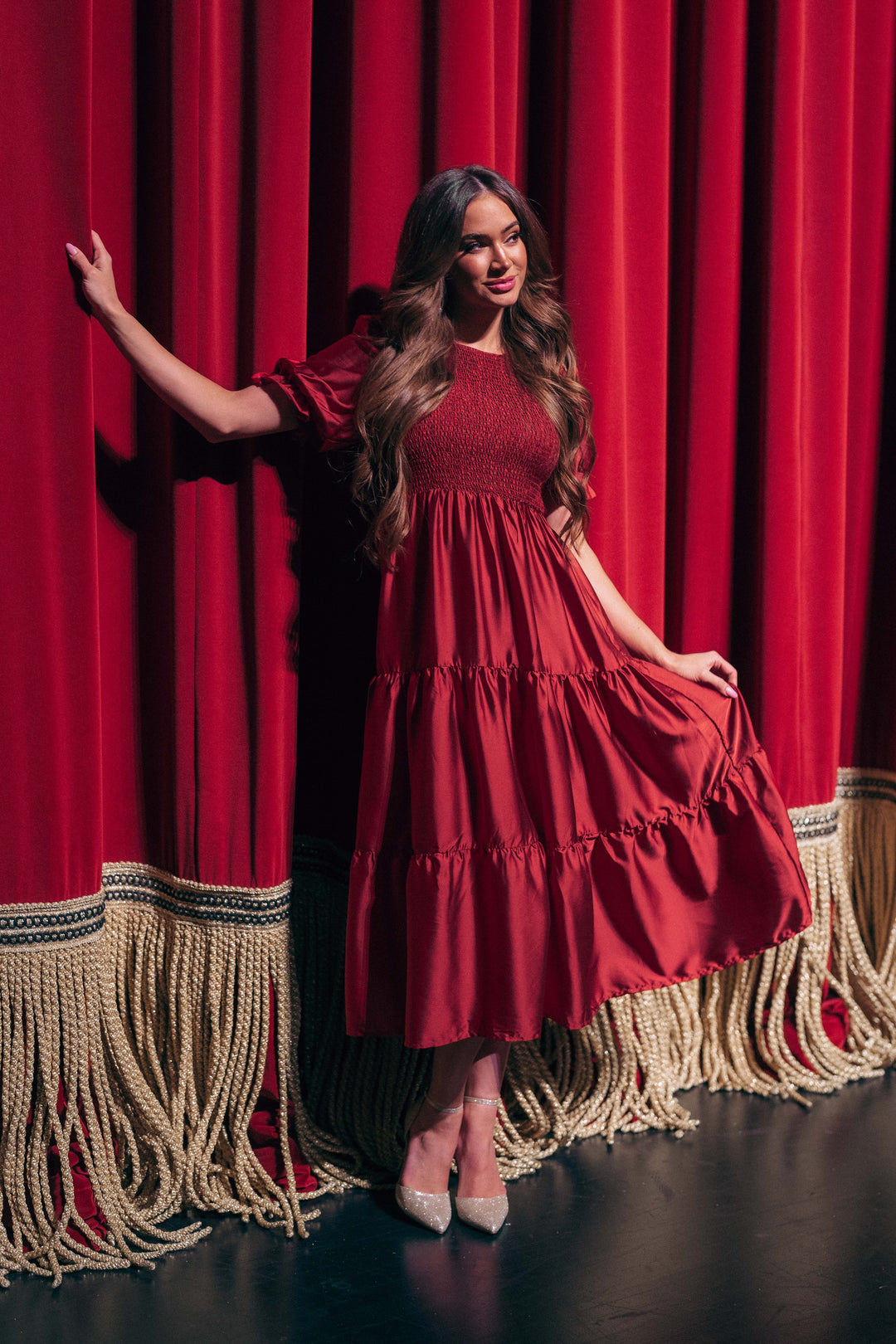 Calliope Burgundy Dress - DM Exclusive - Maternity Friendly