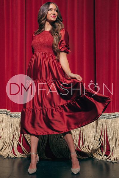 Calliope Burgundy Dress - DM Exclusive - Maternity Friendly - Pre Order