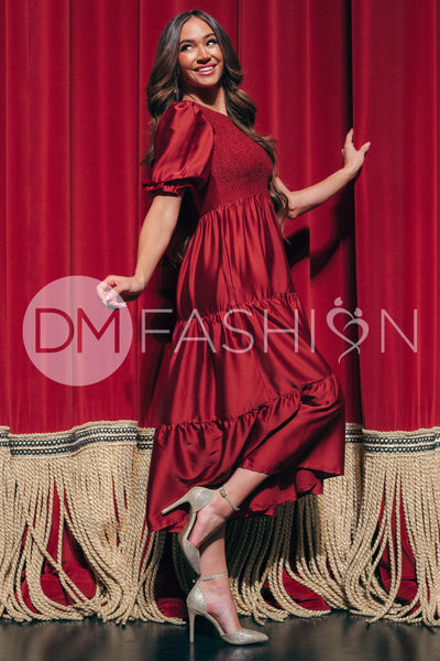 Calliope Burgundy Dress - DM Exclusive - Maternity Friendly - Pre Order