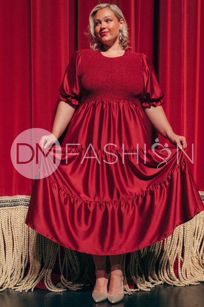 Calliope Burgundy Dress - DM Exclusive - Maternity Friendly - Pre Order