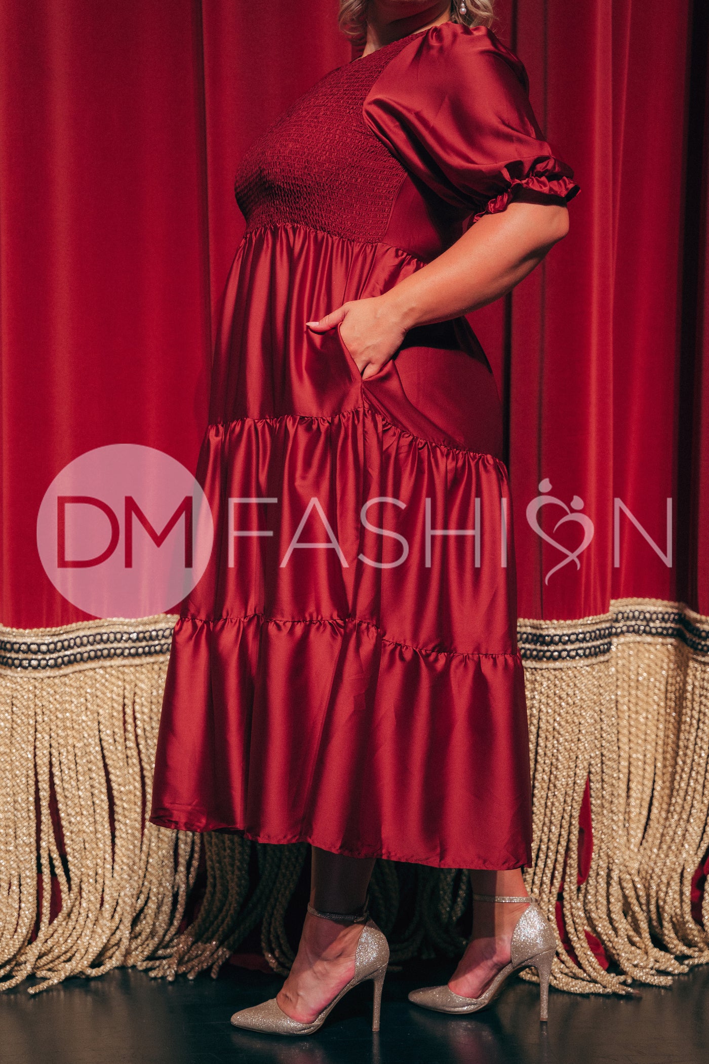 Calliope Burgundy Dress - DM Exclusive - Maternity Friendly - Pre Order