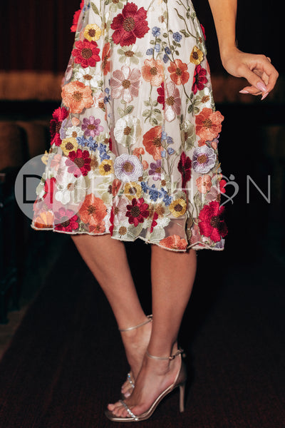 Lillian Duchess Ivory Floral Dress - DM Exclusive