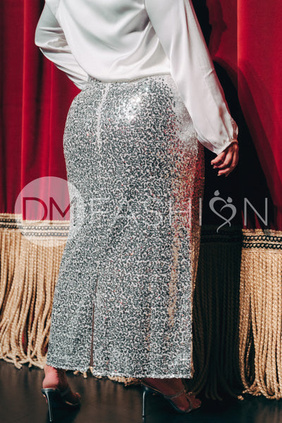 Nightingale Silver Skirt - DM Exclusive - Maternity Friendly - Pre Order