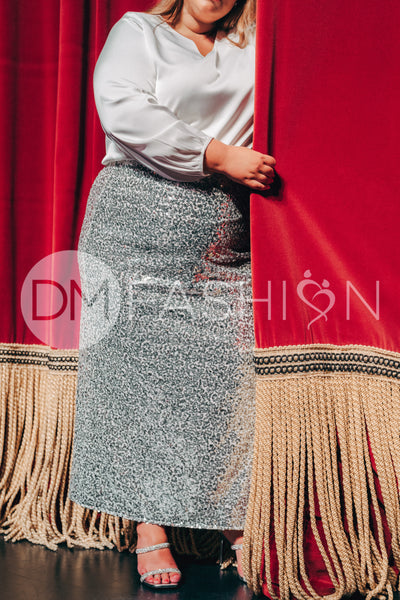 Nightingale Silver Skirt - DM Exclusive - Maternity Friendly - Pre Order