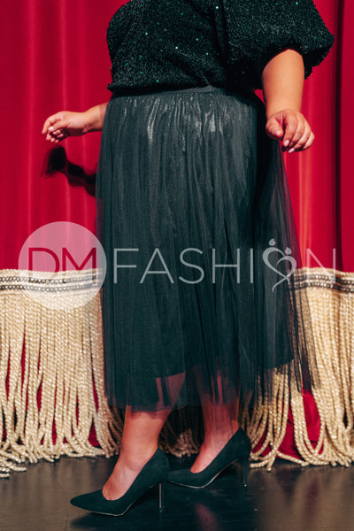 Queen For A Day Black Tulle Skirt - DM Exclusive