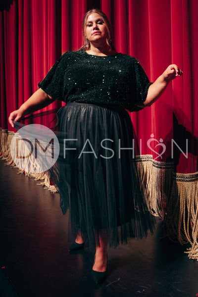 Queen For A Day Black Tulle Skirt - DM Exclusive