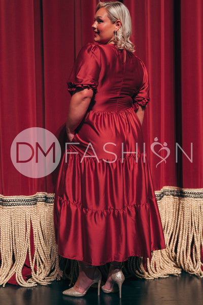 Calliope Burgundy Dress - DM Exclusive - Maternity Friendly - Pre Order