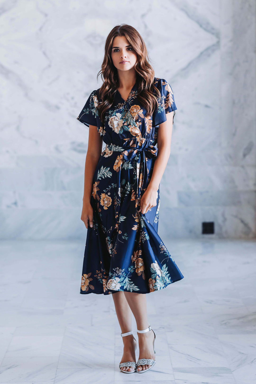 Magnolia Navy Floral Dress - DM Exclusive - Nursing Friendly