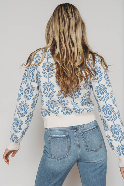 Billie Blue Flower Sweater