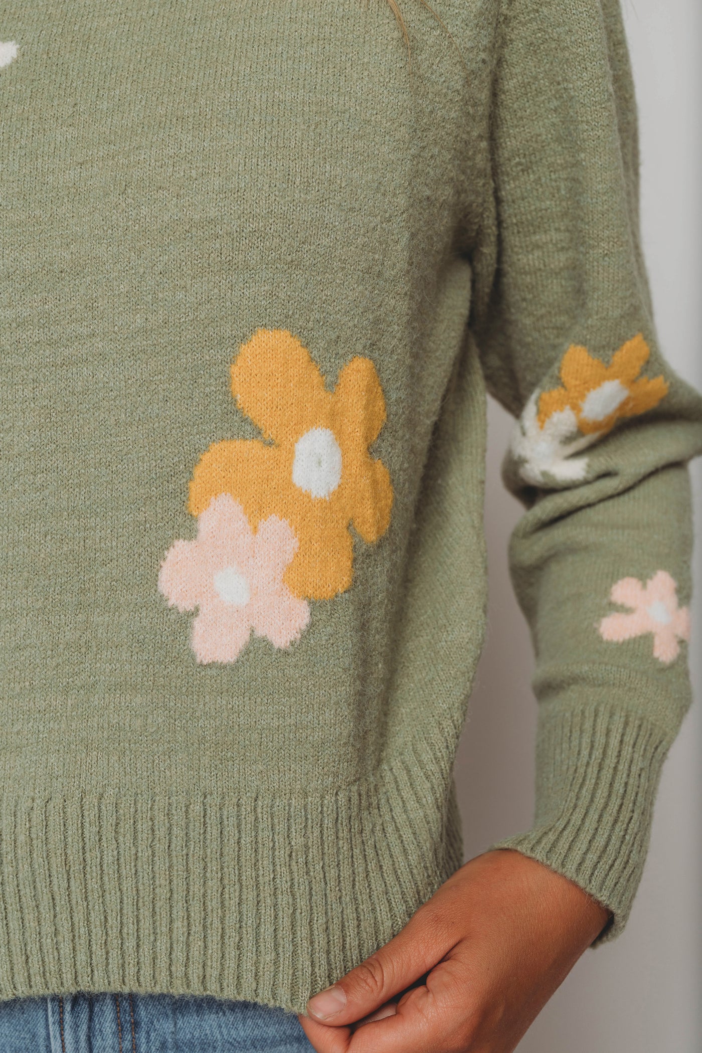 Floral Dreams Sage Sweater