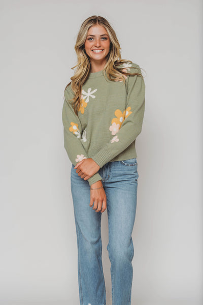 Floral Dreams Sage Sweater