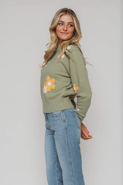 Floral Dreams Sage Sweater