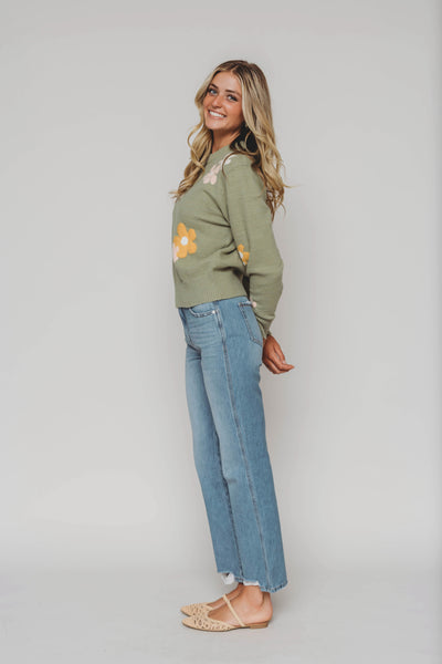 Floral Dreams Sage Sweater