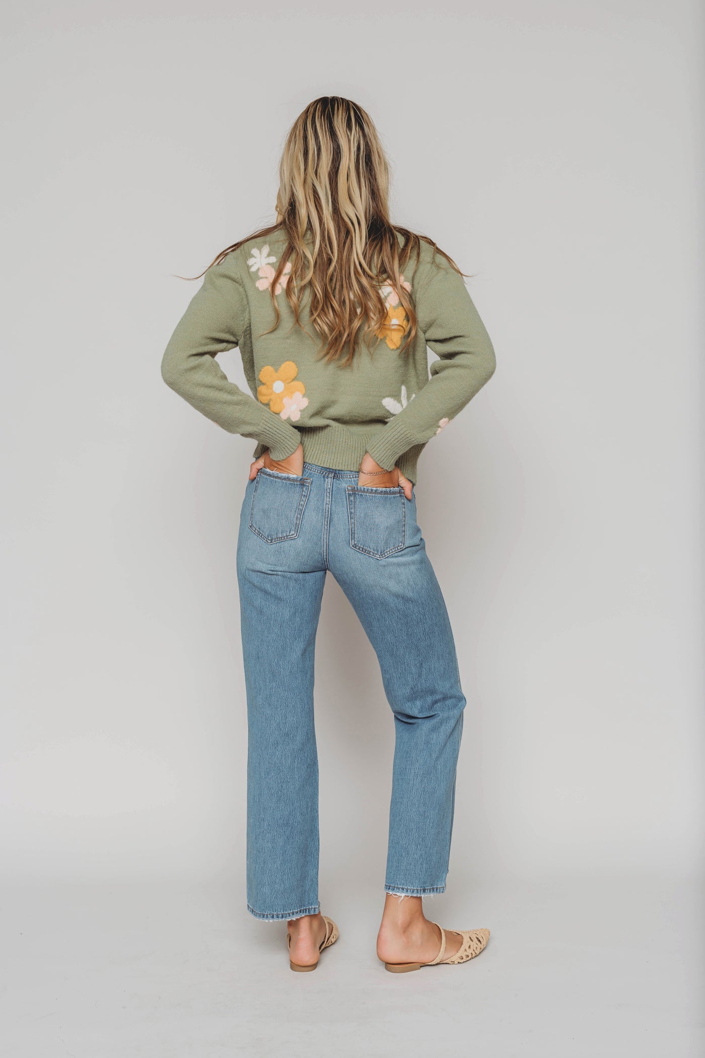 Floral Dreams Sage Sweater