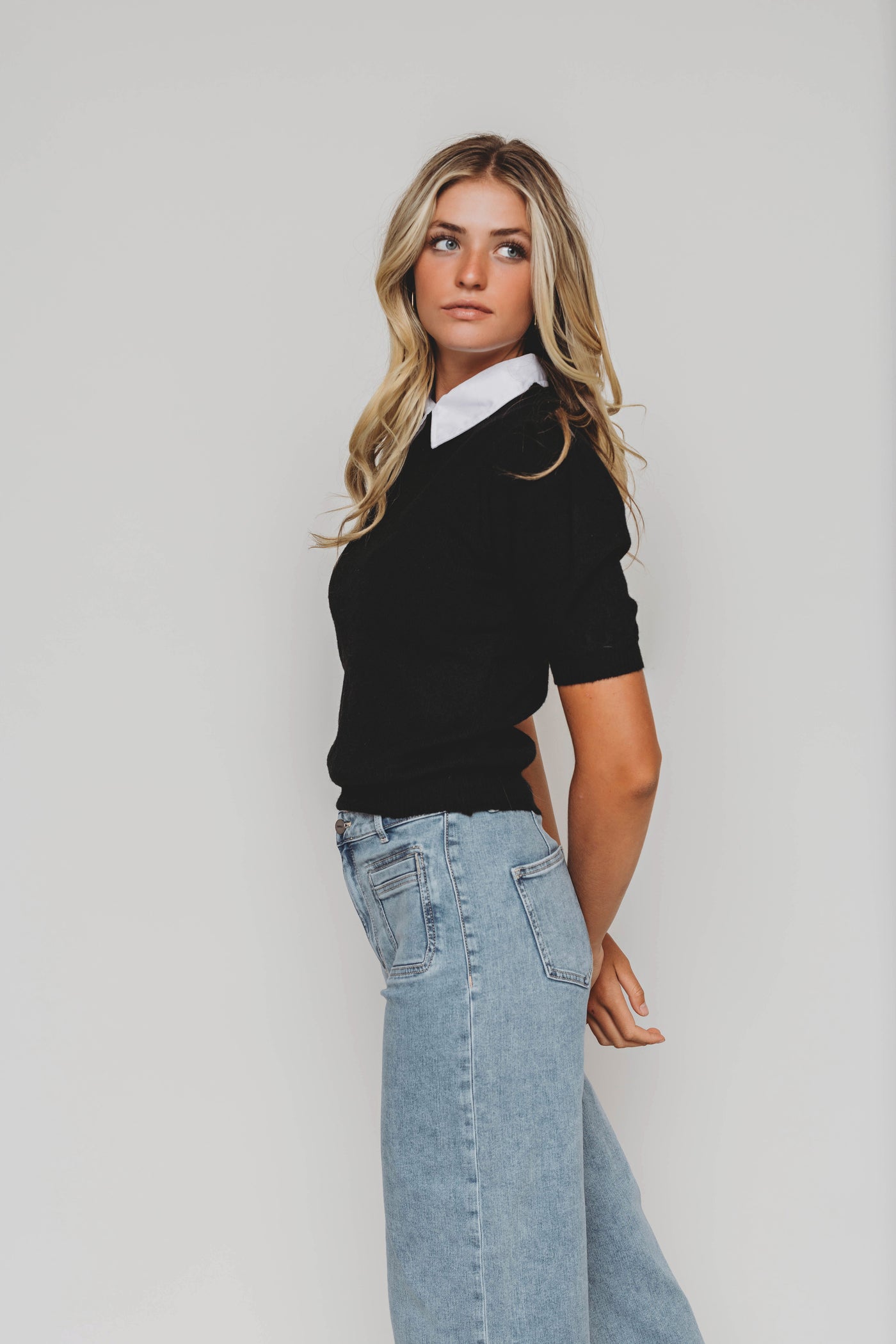 On the Go Black Ribbed Sweater - Restocked