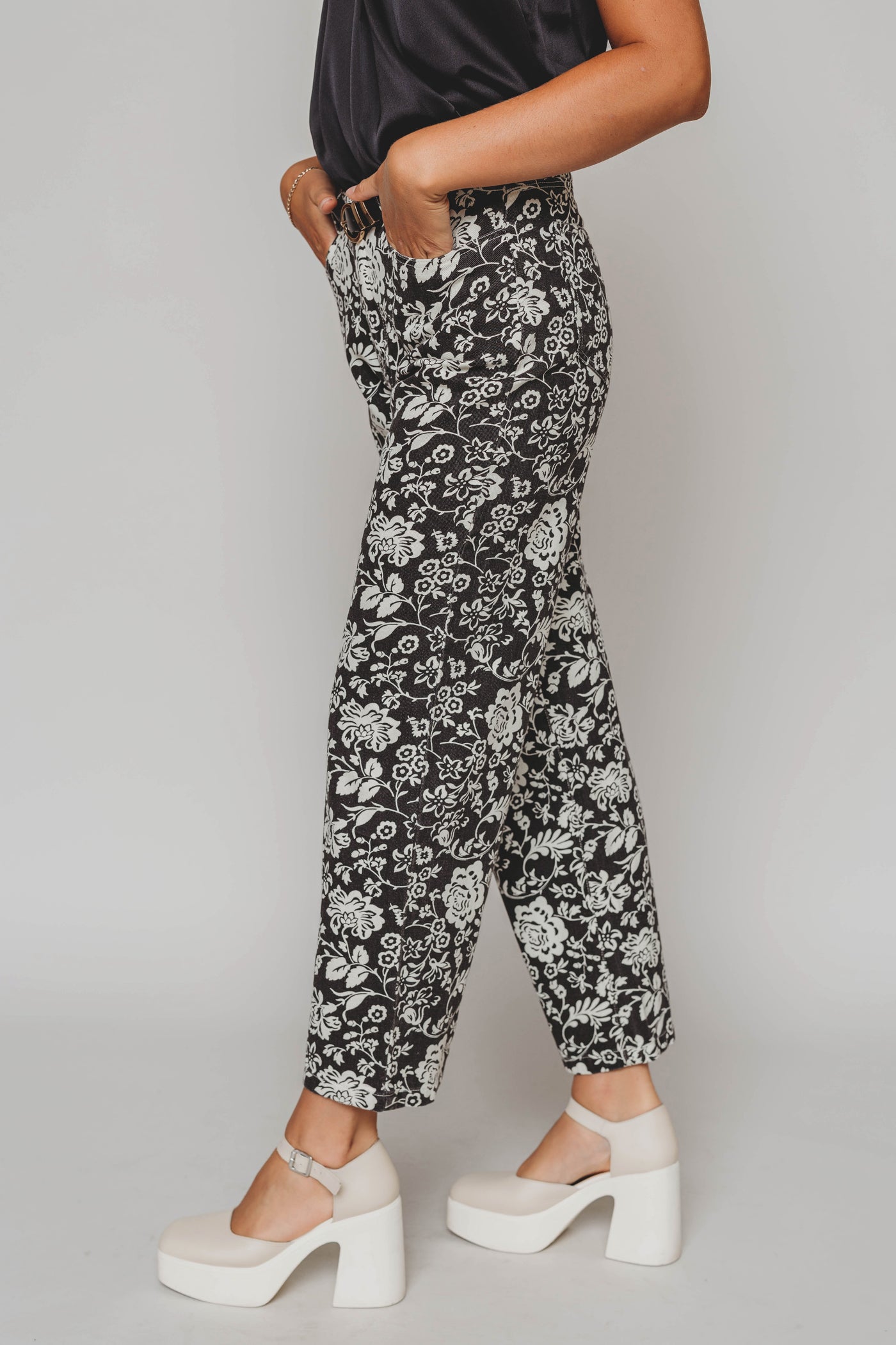 Bronx Black Floral Jeans