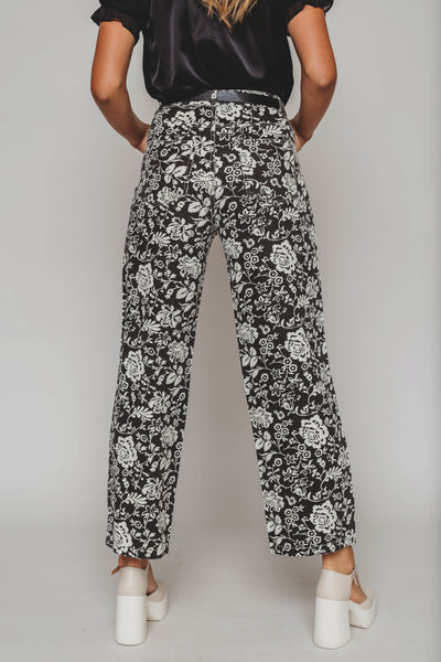 Bronx Black Floral Jeans