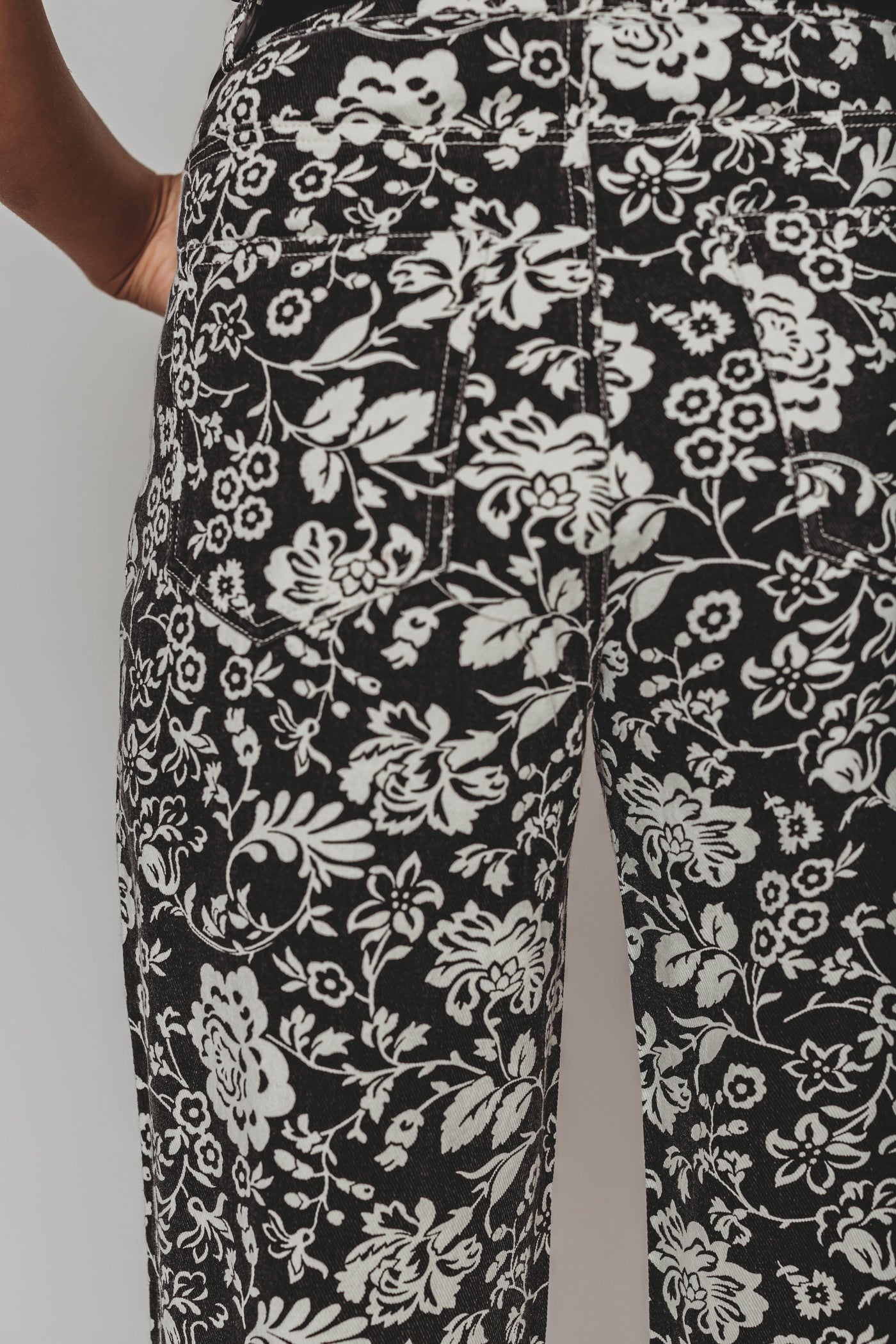 Bronx Black Floral Jeans