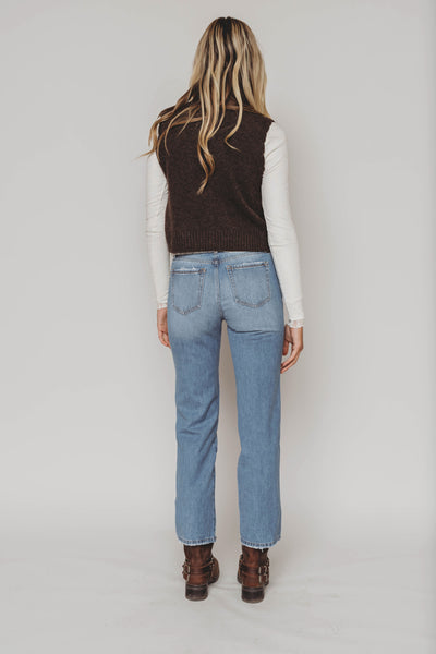 Frankie Brown Flower Sweater Vest