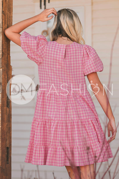 Hannah Jean Pink Gingham Dress - MCO