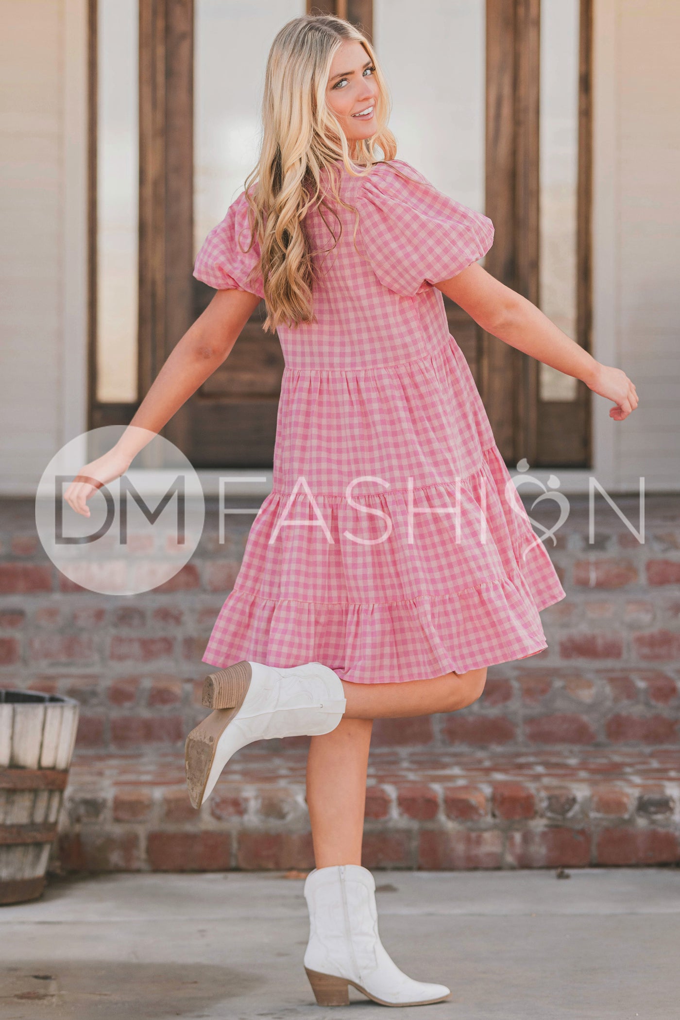 Hannah Jean Pink Gingham Dress - MCO