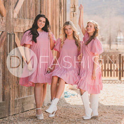 Hannah Jean Pink Gingham Dress - MCO