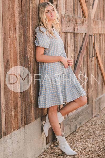 Hannah Jean Blue Gingham Dress - MCO