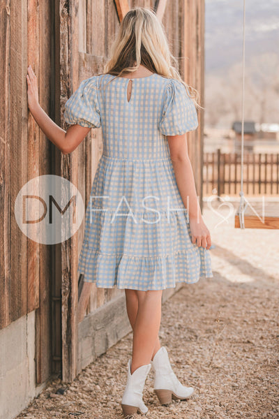 Hannah Jean Blue Gingham Dress - MCO