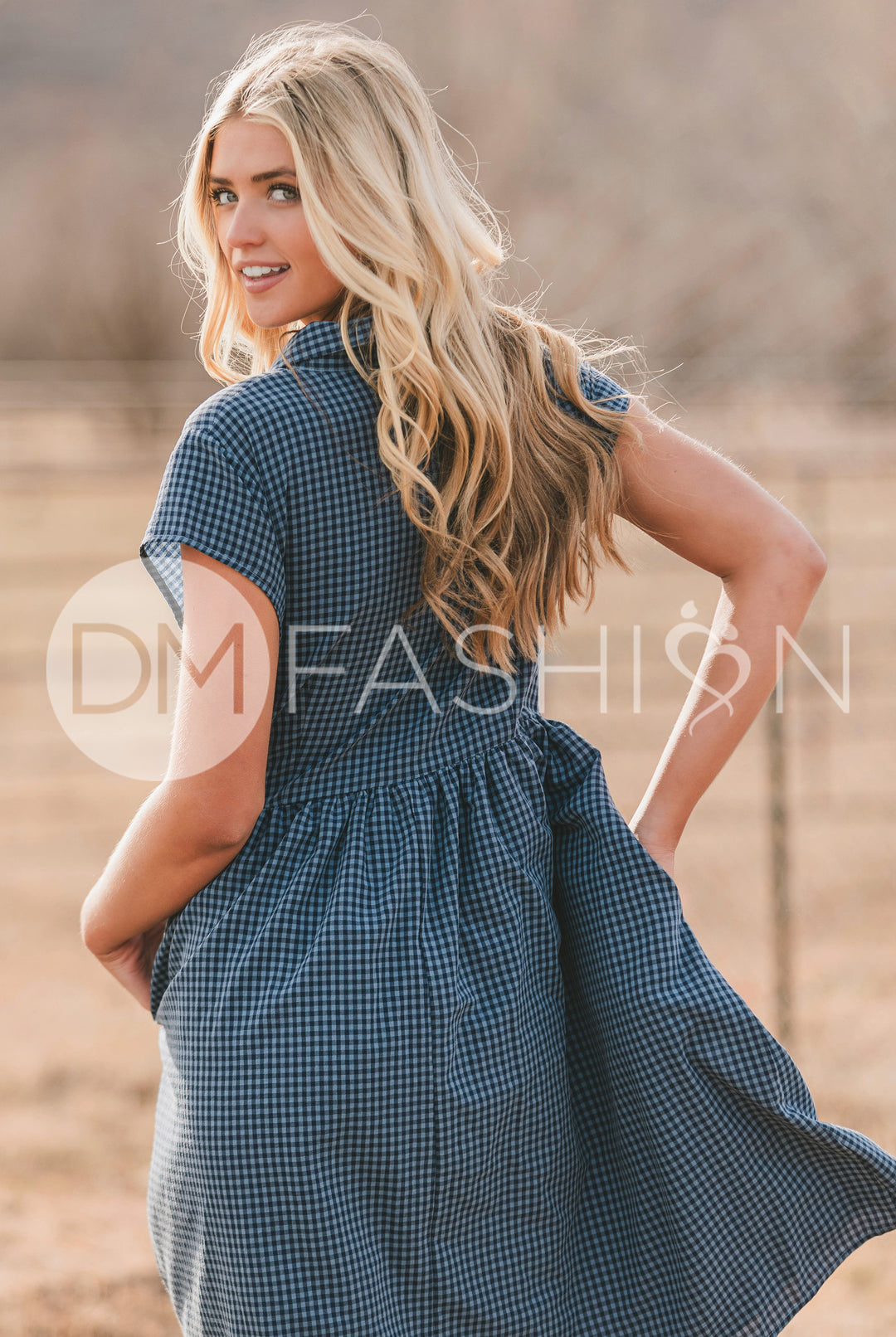 Sabrina Blue Dress - MCO - Nursing Friendly - Restocked - LOW