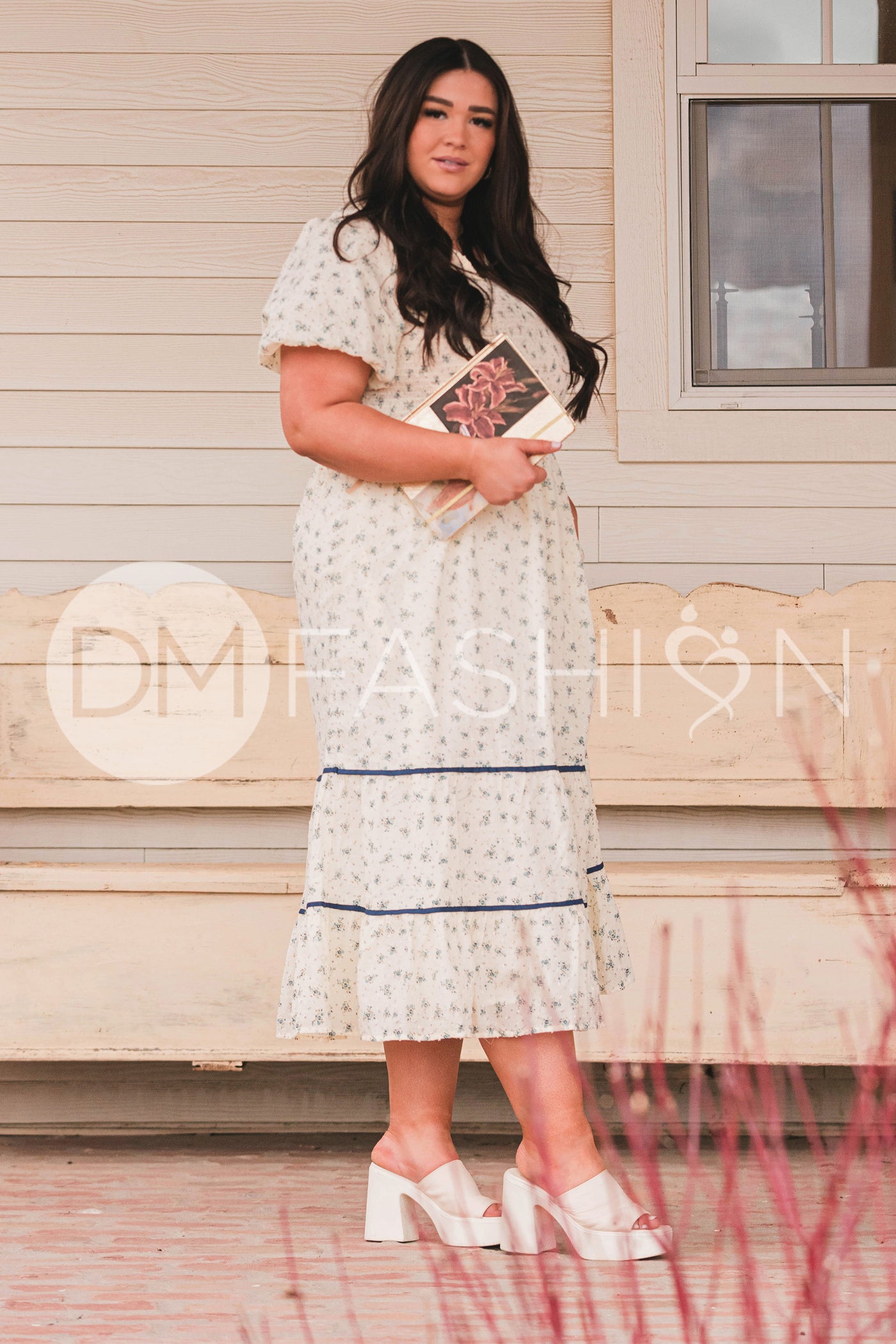 Annabelle Blue Orchard Dress - DM Exclusive - Maternity Friendly