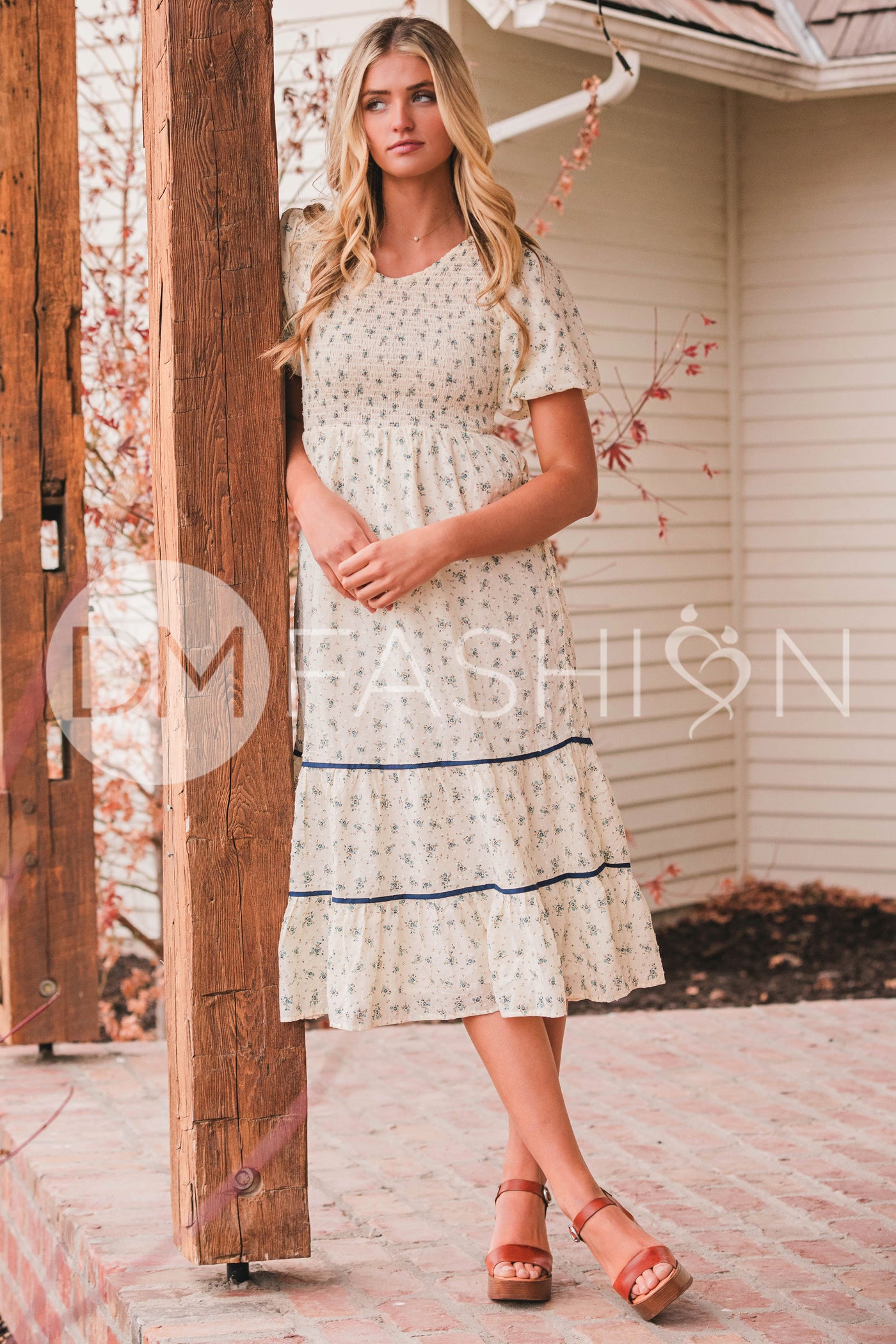 Annabelle Blue Orchard Dress - DM Exclusive - Maternity Friendly