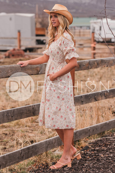 Clara Rose Garden Dress - DM Exclusive - Maternity Friendly - Nursing Friendly