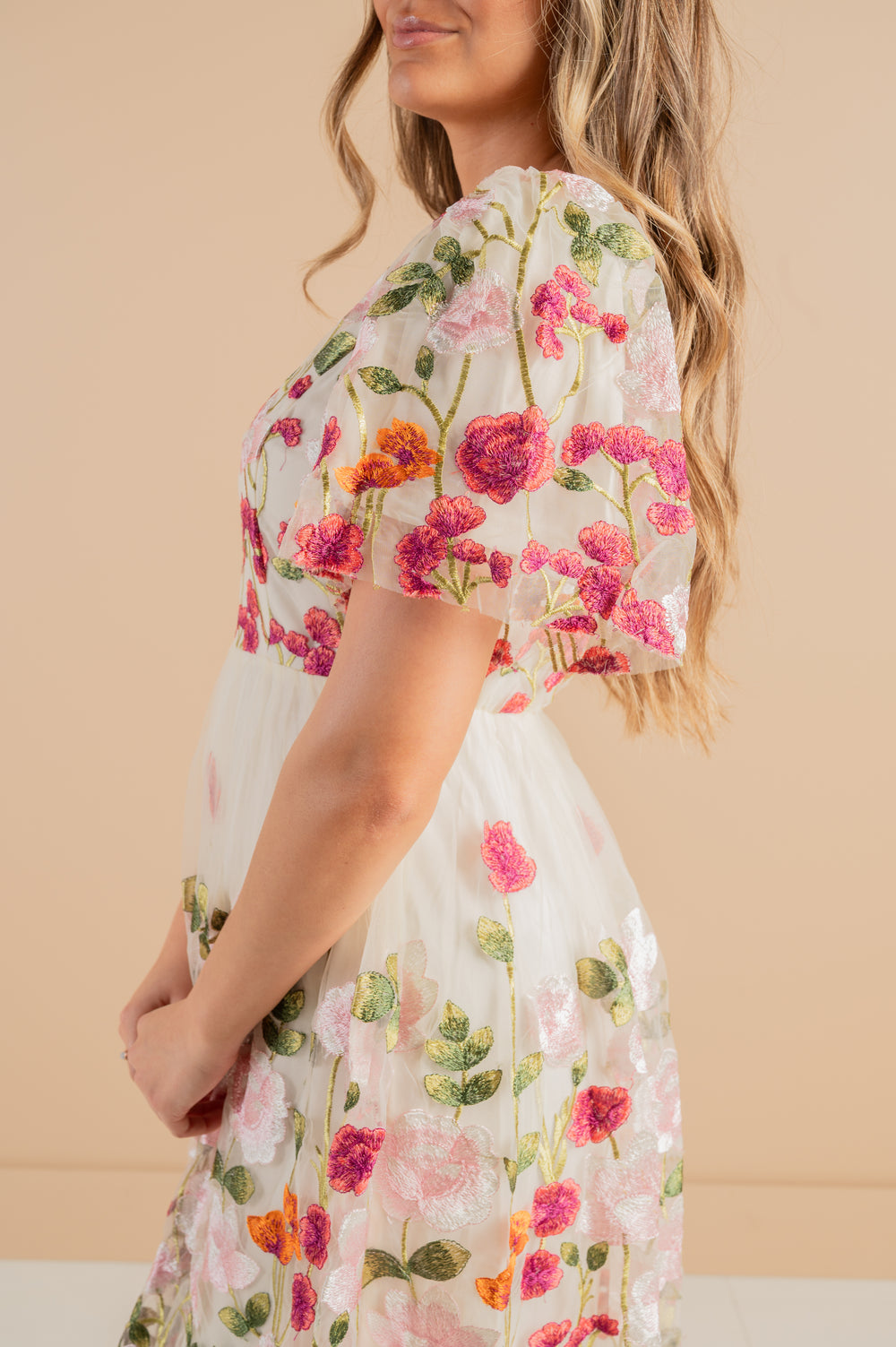 green pink floral dress Girls: Sweet Nature Green & Pink Floral Babydoll Dress Shop the Mint
