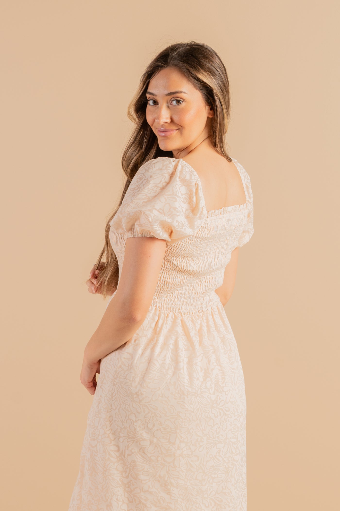 blush floral dress formal Blush Pink Floral Long Formal Prom Evening Dress Custom Size / Blush Pink