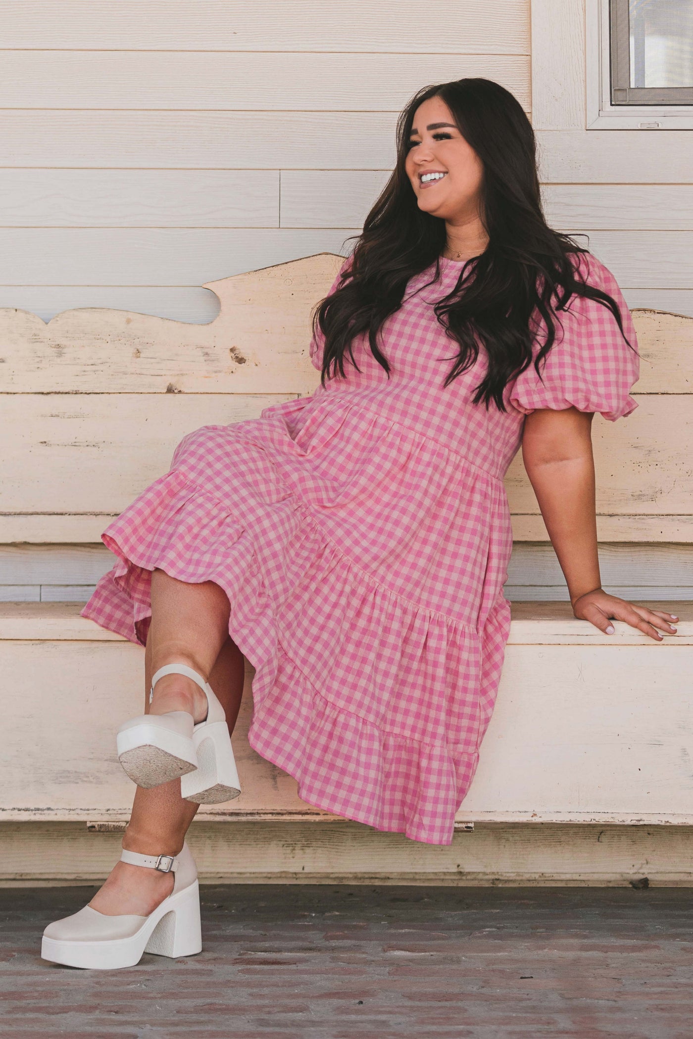 Hannah Jean Pink Gingham Dress - MCO