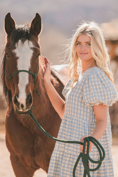 Hannah Jean Blue Gingham Dress - MCO