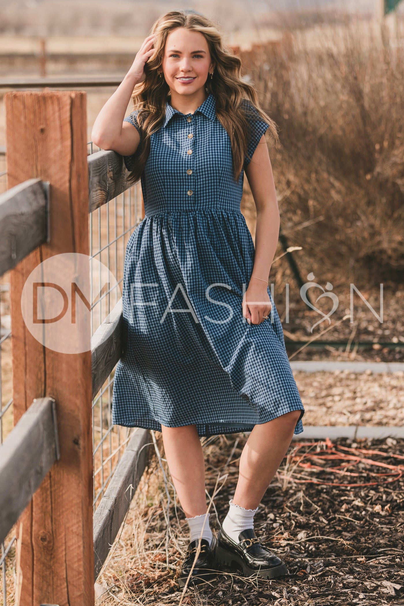 Sabrina Blue Dress - MCO - Maternity Friendly - Nursing Friendly -Restocking April 15