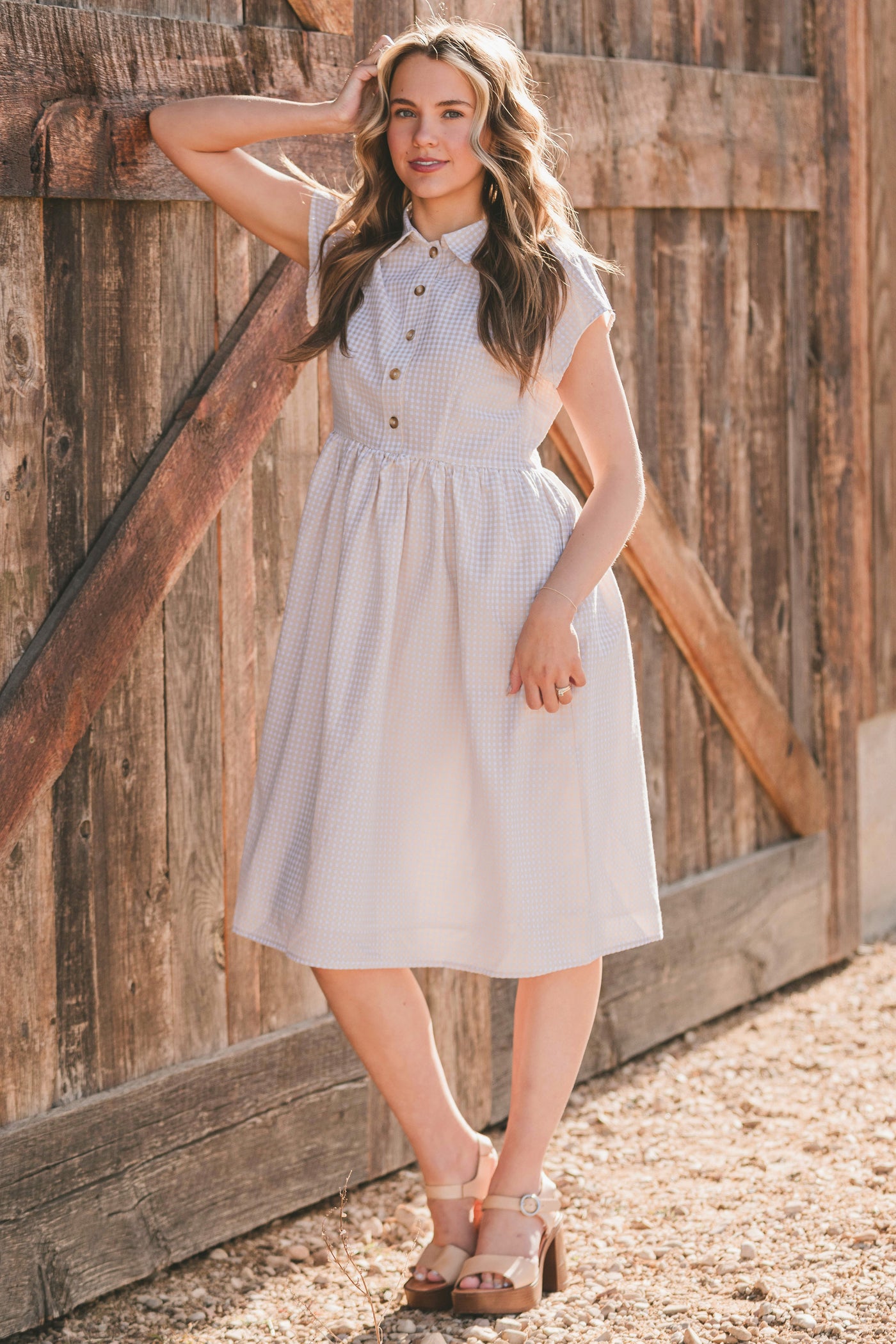 Sabrina Taupe Dress - MCO - Nursing Friendly 1XL Sabrina Taupe Dress - MCO - Nursing Friendly 1XL