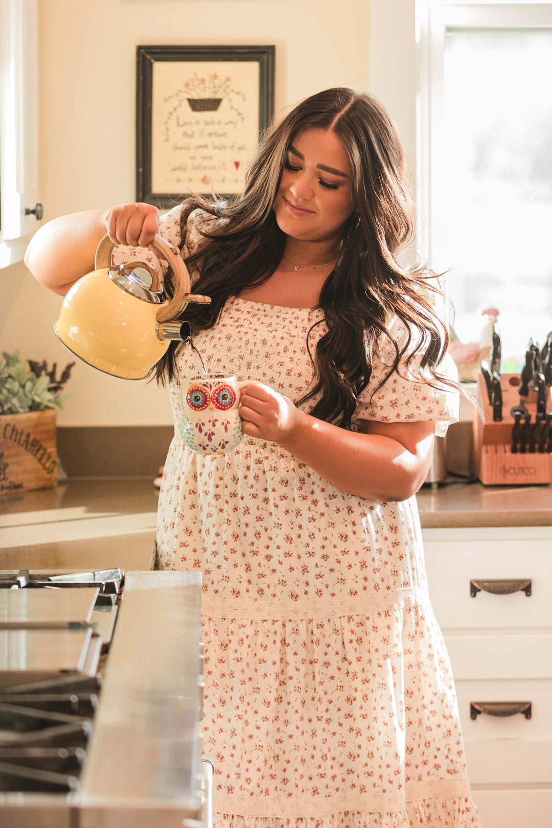 Florence Pink Meadow Midi Dress - DM Exclusive - Maternity Friendly