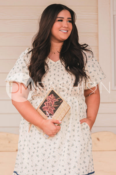 Annabelle Blue Orchard Dress - DM Exclusive - Maternity Friendly