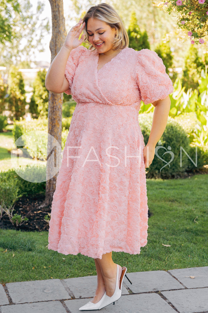 Trendy Plus Summer Dresses Flowy Mid Size Dress Briar Rose Ballerina Pink Midi Dress DM Exclusive Trendy Plus Summer Dresses Flowy Mid Size Dress Briar Rose Ballerina Pink Midi Dress DM Exclusive