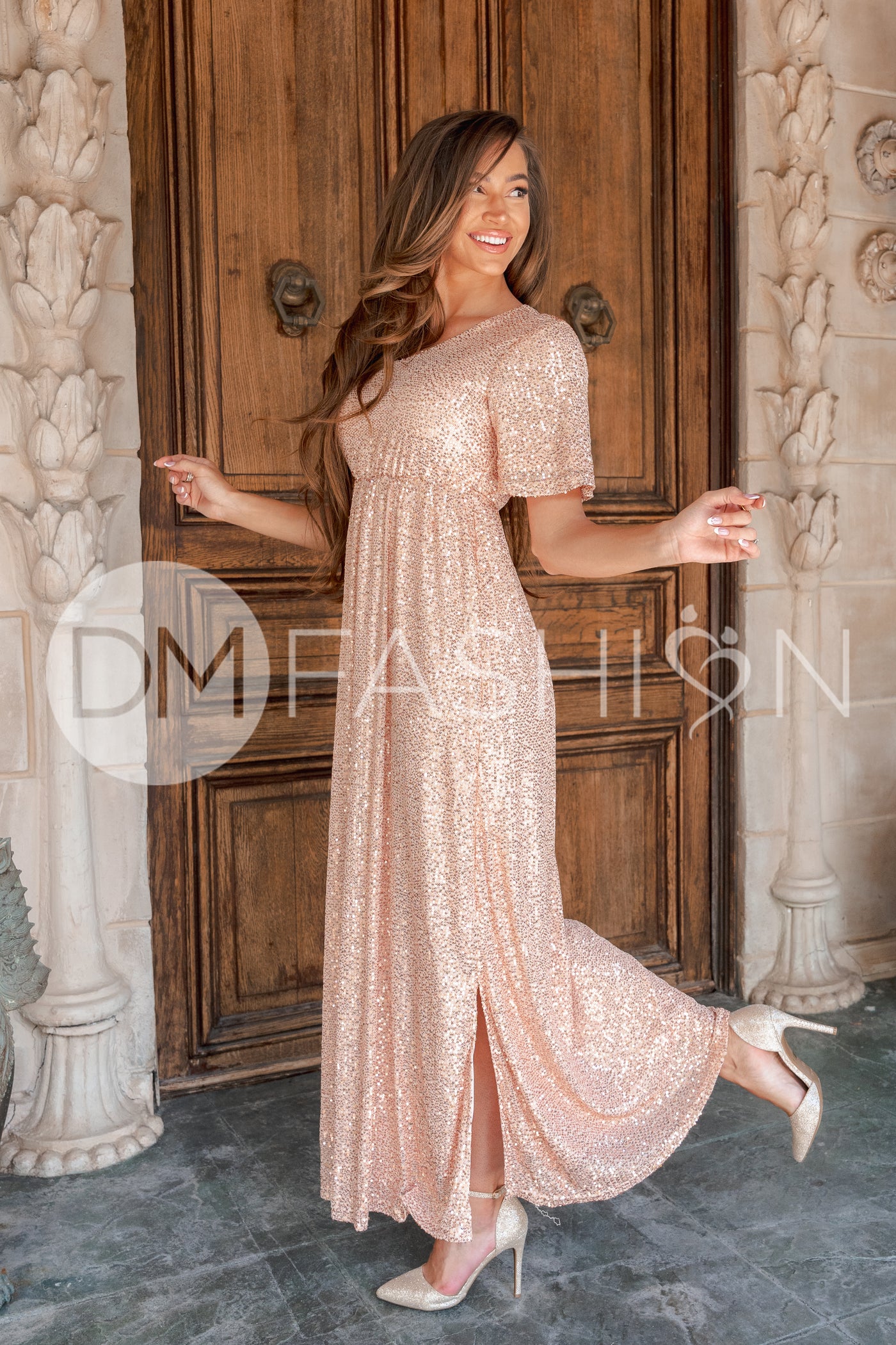 Daphne Rose Sequin Gown - DM Exclusive - Maternity Friendly