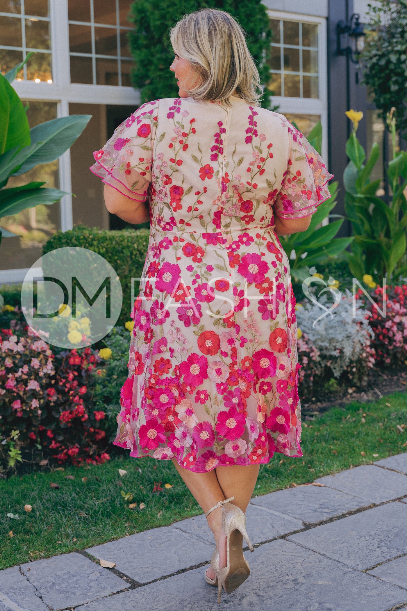 Lillian Duchess Hot Pink Floral Dress - DM Exclusive